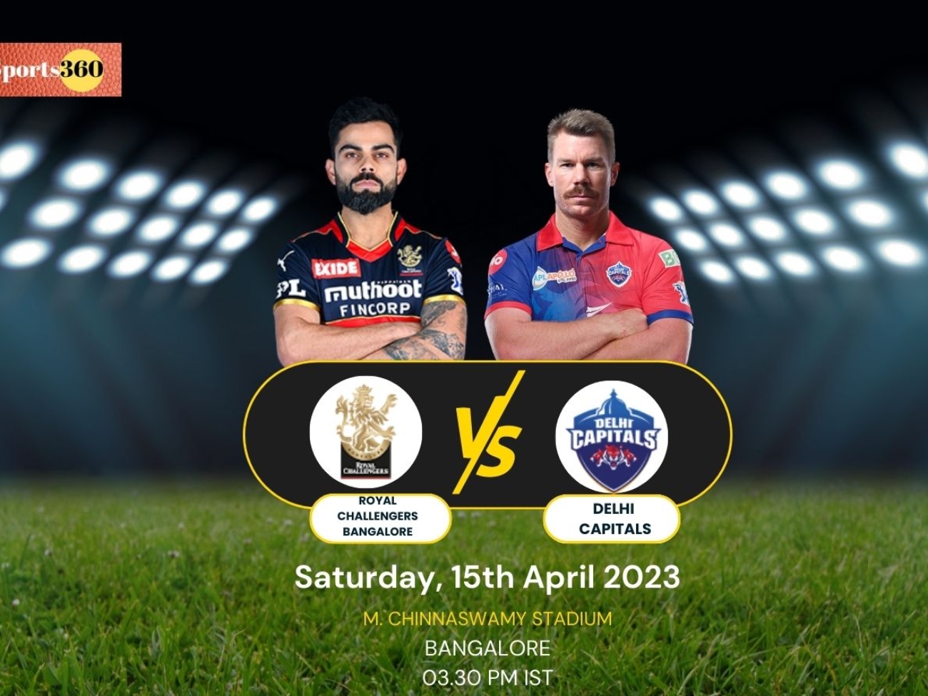 RCB vs Delhi capitals - 15th april.