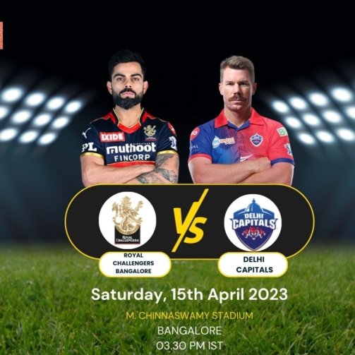 RCB vs Delhi capitals - 15th april.