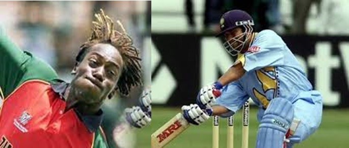 Sachin Tendulkar and Henry Olongo