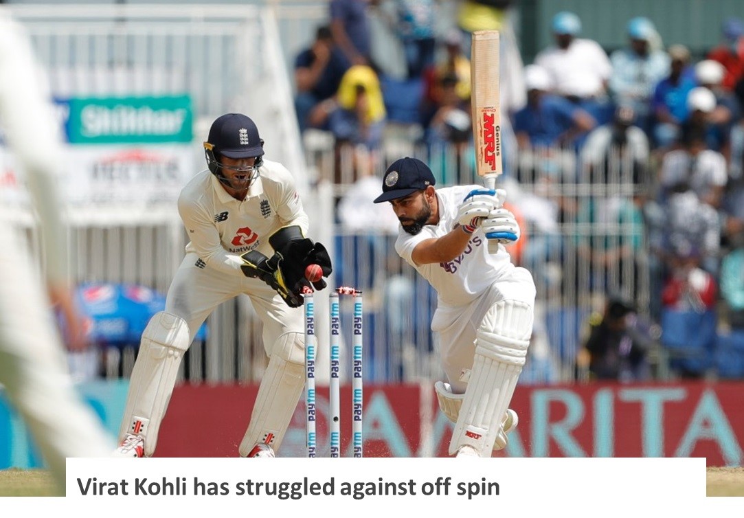 virat kohli struggled